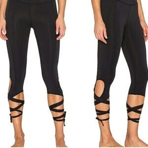 Free People Movement Black Strappy Leggings